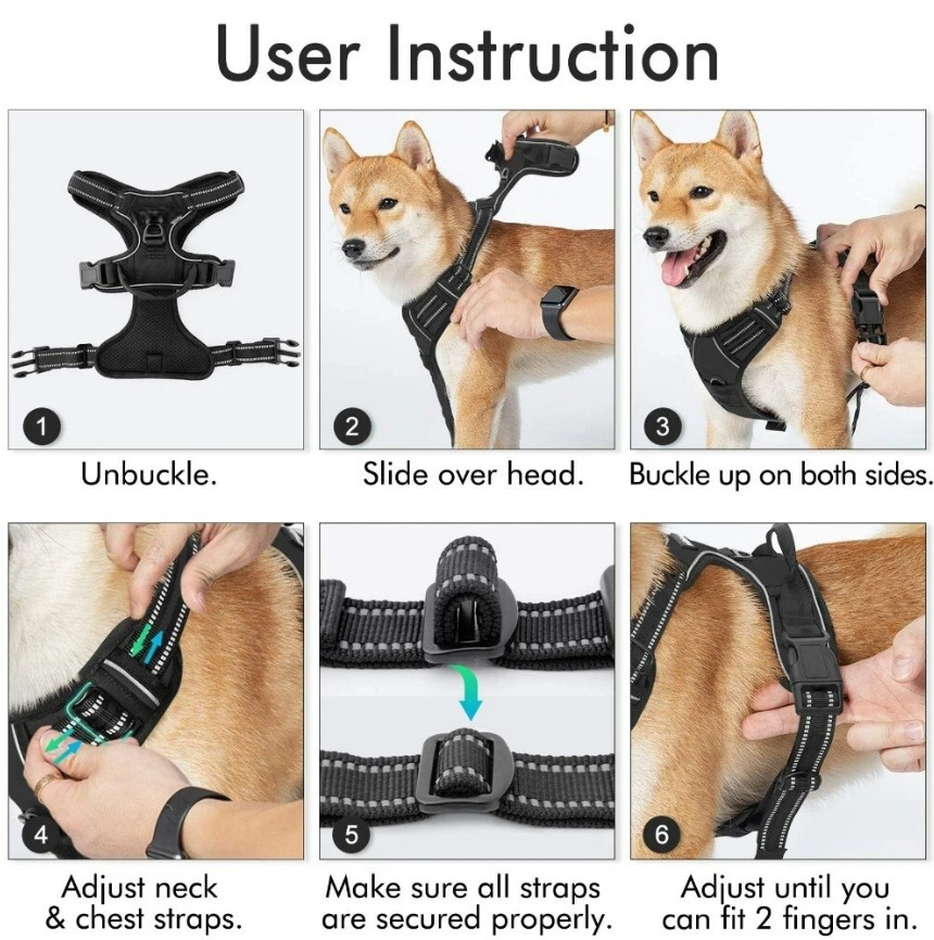 Dog Vest Harness & Retractable Leash Attachment for Labrador