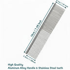 7 1/2" Stainless Steel Grooming Comb for Poodle