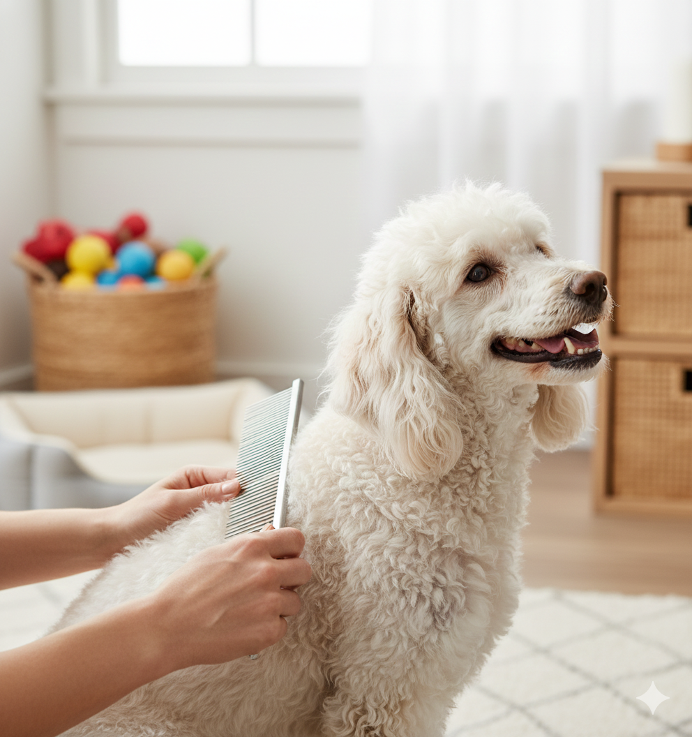 7 1/2" Stainless Steel Grooming Comb for Poodle